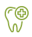 Tooth plus sign icon