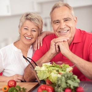 couple getting ready to eat a salad