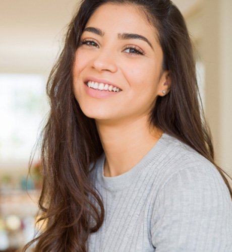 Woman with beautiful teeth smiling