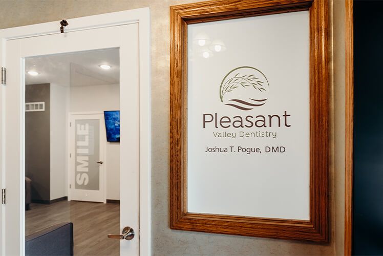 dental practice logo in frame