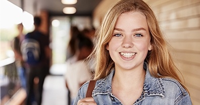 Smiling teen girl