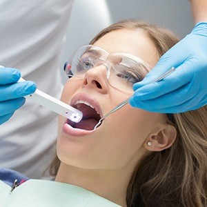 Dentist capturing intraoral images